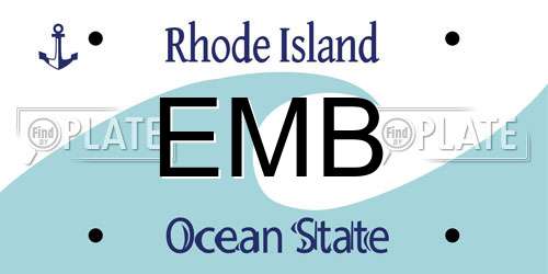 EMB Rhode Island License Plate