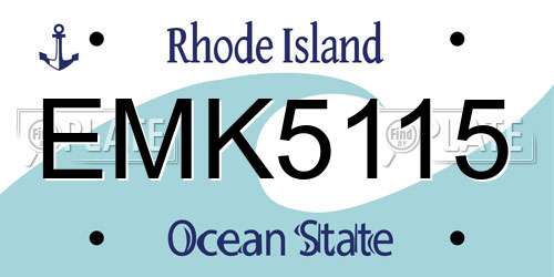 EMK5115 Rhode Island License Plate