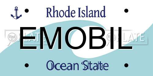 EMOBIL Rhode Island License Plate