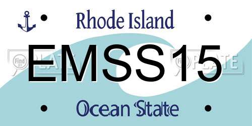 EMSS15 Rhode Island License Plate
