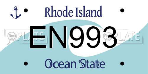 EN993 Rhode Island License Plate