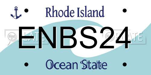 ENBS24 Rhode Island License Plate