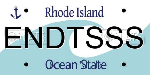 ENDTSSS Rhode Island License Plate