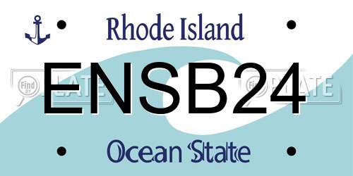 ENSB24 Rhode Island License Plate