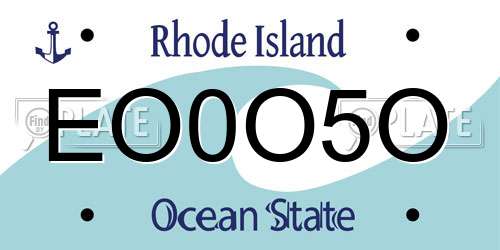 EO0O5O Rhode Island License Plate