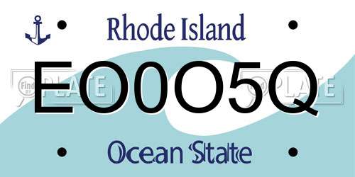 EO0O5Q Rhode Island License Plate