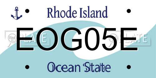 EOG05E Rhode Island License Plate