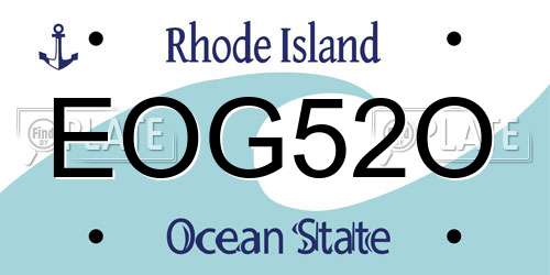 EOG52O Rhode Island License Plate