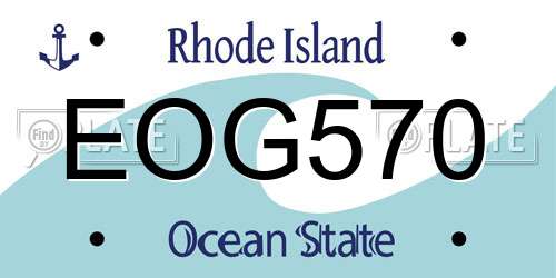 EOG570 Rhode Island License Plate