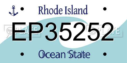 EP35252 Rhode Island License Plate
