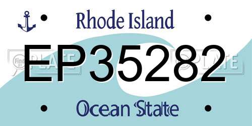 EP35282 Rhode Island License Plate