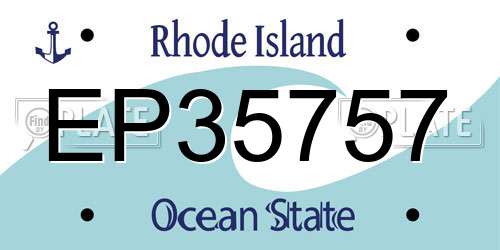EP35757 Rhode Island License Plate