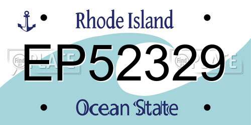 EP52329 Rhode Island License Plate