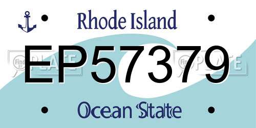 EP57379 Rhode Island License Plate
