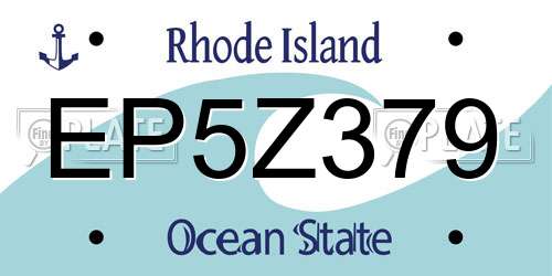 EP5Z379 Rhode Island License Plate