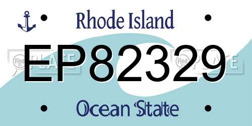 EP82329 Rhode Island License Plate