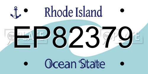 EP82379 Rhode Island License Plate