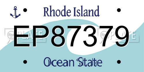EP87379 Rhode Island License Plate
