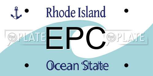 EPC Rhode Island License Plate