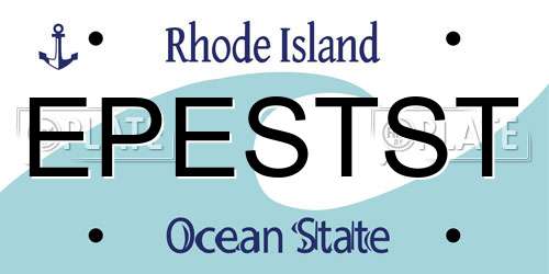 EPESTST Rhode Island License Plate