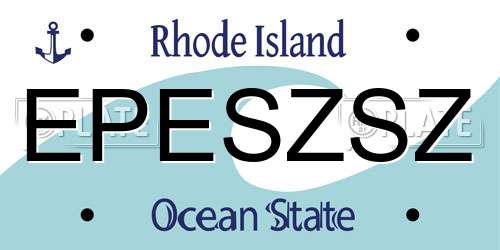 EPESZSZ Rhode Island License Plate