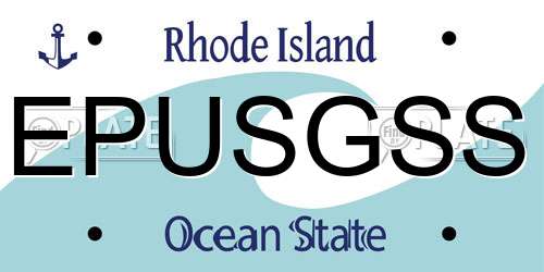 EPUSGSS Rhode Island License Plate