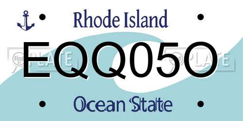 EQQ05O Rhode Island License Plate