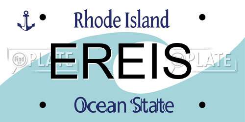 EREIS Rhode Island License Plate