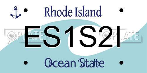 ES1S2I Rhode Island License Plate