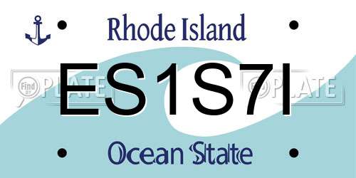 ES1S7I Rhode Island License Plate