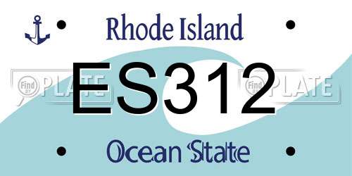 ES312 Rhode Island License Plate