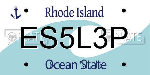 ES5L3P Rhode Island License Plate