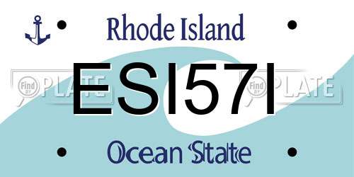 ESI57I Rhode Island License Plate