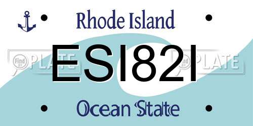 ESI82I Rhode Island License Plate