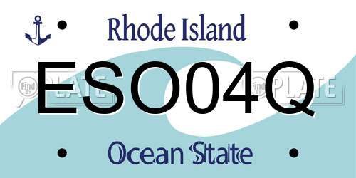 ESO04Q Rhode Island License Plate