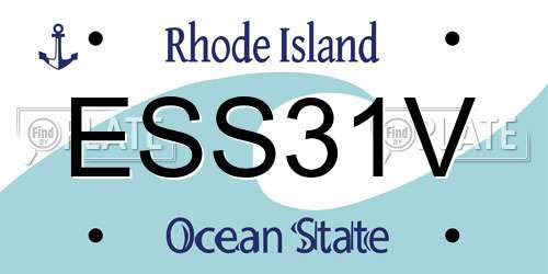 ESS31V Rhode Island License Plate