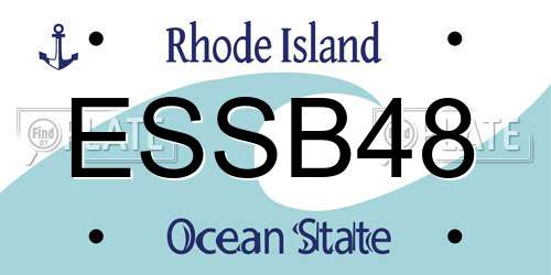 ESSB48 Rhode Island License Plate
