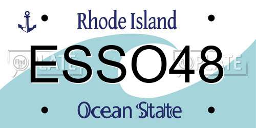 ESSO48 Rhode Island License Plate
