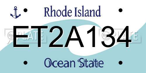 ET2A134 Rhode Island License Plate