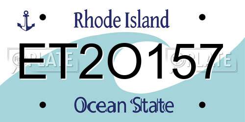 ET2O157 Rhode Island License Plate