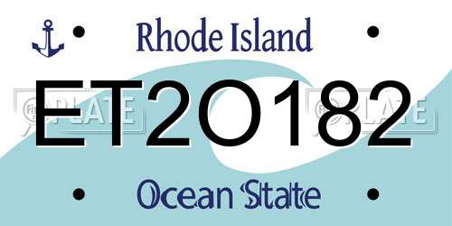 ET2O182 Rhode Island License Plate