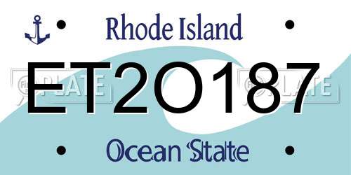 ET2O187 Rhode Island License Plate