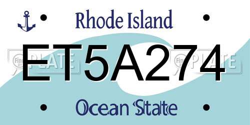 ET5A274 Rhode Island License Plate