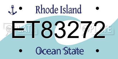 ET83272 Rhode Island License Plate