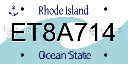 ET8A714 Rhode Island License Plate