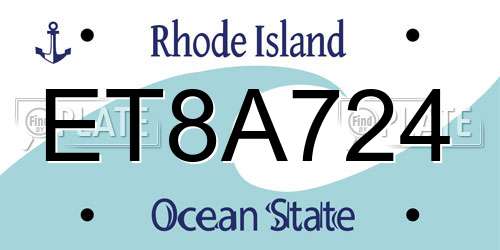 ET8A724 Rhode Island License Plate