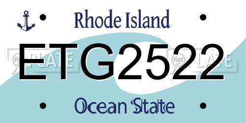 ETG2522 Rhode Island License Plate