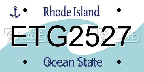 ETG2527 Rhode Island License Plate