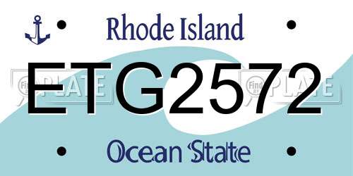 ETG2572 Rhode Island License Plate