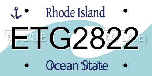 ETG2822 Rhode Island License Plate